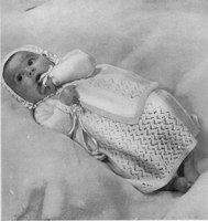 christening set knitting pattern from early 1950s